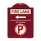 Signmission Fire Lane No Parking W/ No Parking & Left Arrow Heavy-Gauge Alum Sign, 24" x 18", BU-1824-24012 A-DES-BU-1824-24012 - alternate 1